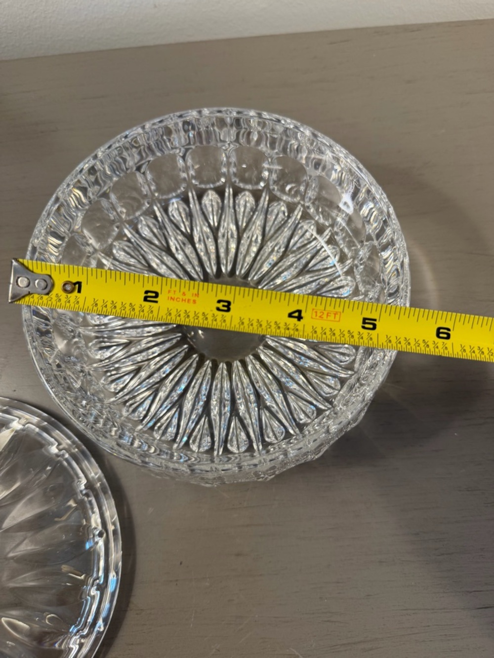 Gorham Althea Clear Cut Crystal Candy Dish with Lid Made in West Germany - Picture 6 of 8